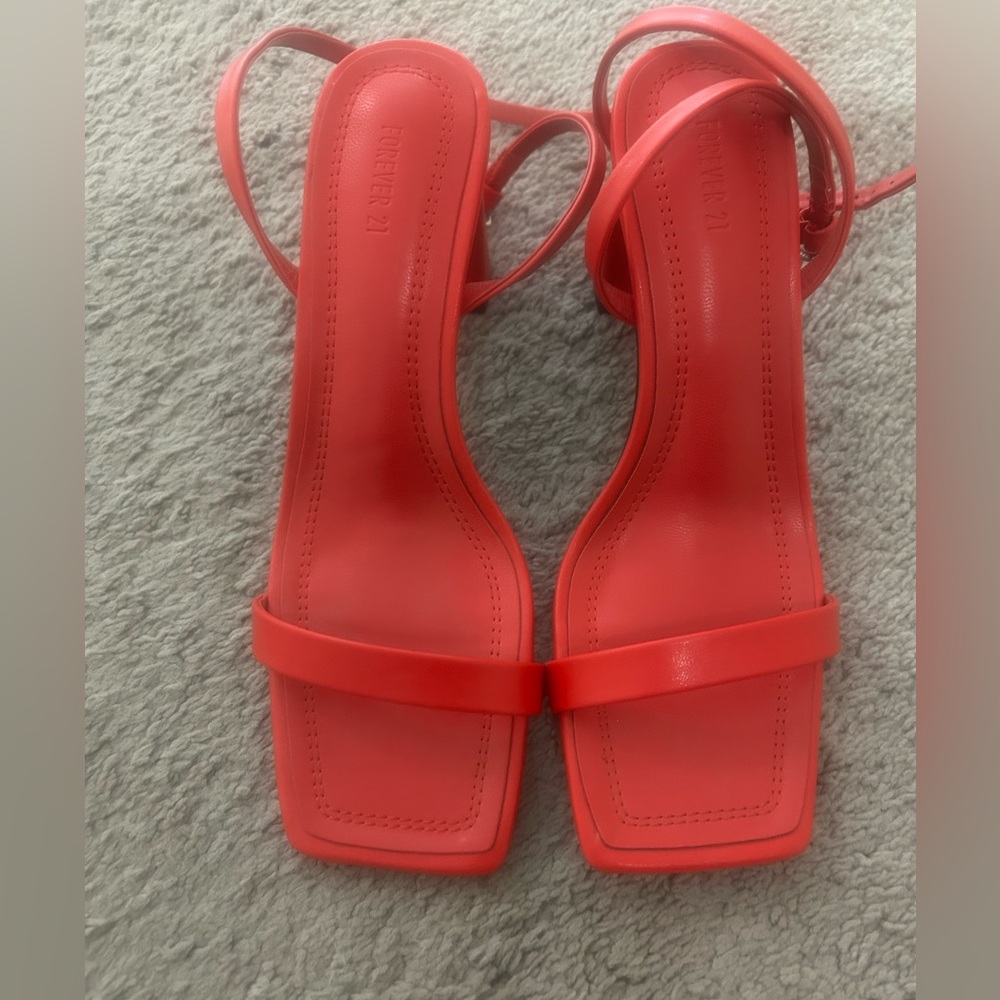 Forever 21 Vibrant Red Sandals
